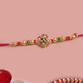 Floral Stone Rakhi - Flower Rakhi