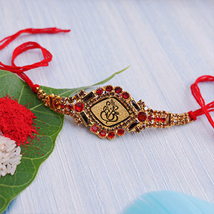 Graceful Golden Rakhi - Auspicious Rakhi