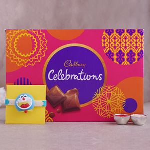 Doremon Rakhi with Cadbury Celebrations