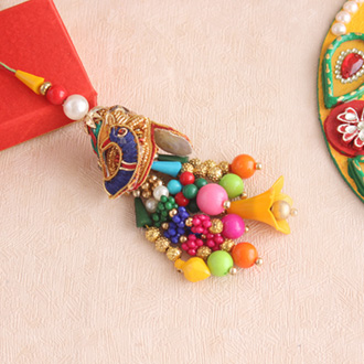 Amazing Golden Lumba Rakhi
