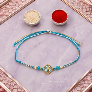 Modern Diagonal Evil Eye Designer Rakhi for Brother