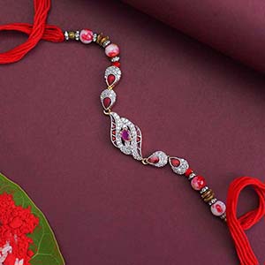 Ethnic AD Stone Rakhi Worldwide