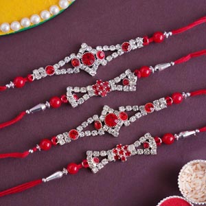 Set of 4 Stone Rakhi