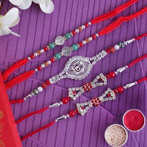 Set of 5 Stone Rakhi