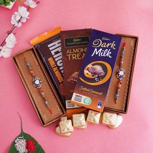 Set of 2 Rakhi with Chocolates