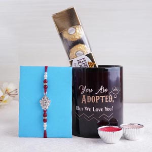 Stone Rakhi with Mug and Ferrero Rocher