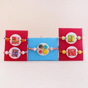 Set of 5 Foodie Rakhi