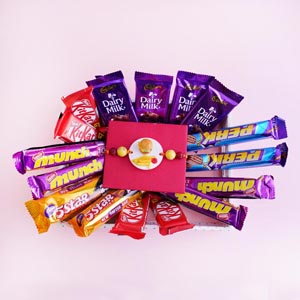 Fast Food Foodie Rakhi with Chocolates