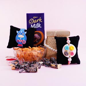 Foodie Rakhi and Superhero Rakhi Hamper