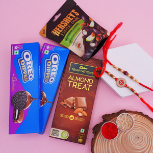 Set of 2 Rakhi with Chocolates