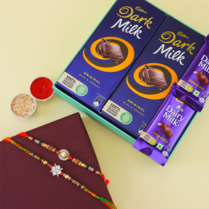2 AD Rakhi Set with Chocolate Box