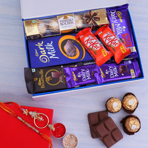 Bhaiya Bhabhi Rakhi Set with Box of Chocolates