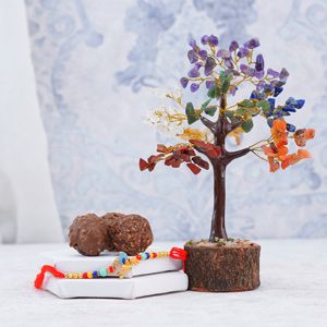 Designer Rakhi with Feng Shui Tree N Chocolates