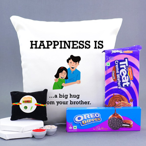 Burger Rakhi N Cushion Combo