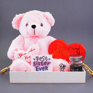 Teddy N Chocolates Gift Hamper for Sister