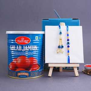 Bhaiya Bhabhi Evil Eye Rakhi with Gulab Jamun Sweets