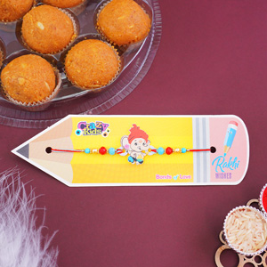Little Ganesha Rakhi with Sweets for Little Brother