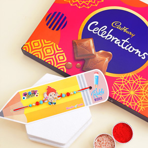 Ganesha Rakhi for Kids with Chocolates