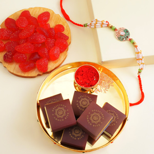 Designer Rakhi for Brother with Dry Fruit