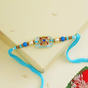 Blue Designer Rakhi for Brother