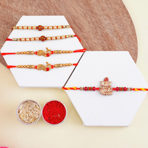 Attractive Set of 5 Rakhi for Brothers