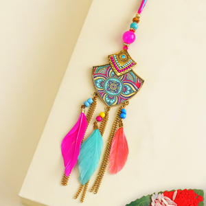 Feather Lumba Rakhi - Lumba Rakhi Online