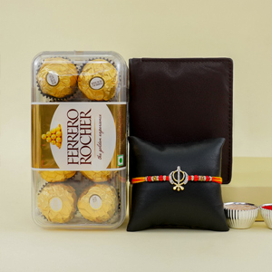Khanda Rakhi with Wallet N Chocolates