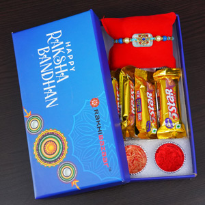 Beaded Designer Rakhi with Chocolates - Rakhi With Signature Box