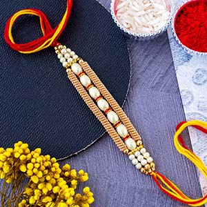 Designer Pearl Rakhi Brazil - Send Rakhi to Brazil