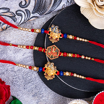 Devotional Rakhi Set of Three for Brothers - Set of 3 Rakhis