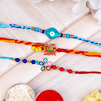 Combo of Three Designer Rakhis for Brothers