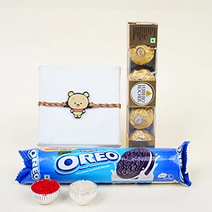 Winnie The Pooh Kid Rakhi with Chocolates