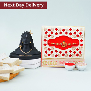 Mahadev Rakhi with Dry Fruits Gift Hamper Next Day Delivery