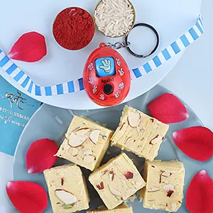 Sneh Kids Push Button Rakhi with Soanpapdi