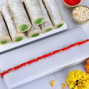 Traditional Mauli Rakhi N Kaju Rolls