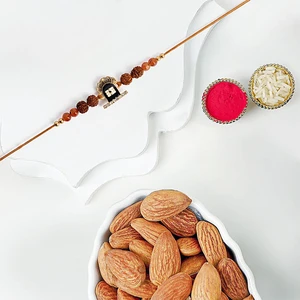 Divine Shiva Rudraksha Rakhi with Almonds