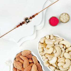 Divine Shiva Rudraksha Rakhi with Dryfruits
