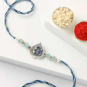 Blue Serenity Om Rakhi