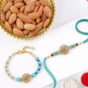 Couples Charm Duo Rakhi with Almonds