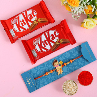 Bal Hanuman Kids Rakhi And 2 Pcs Of Kitkat