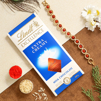 Spiritual Rudraksha Bracelet Rakhi And Lindt