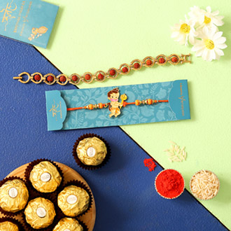 Rudraksha Rakhi & Kids Rakhi With Chocolate