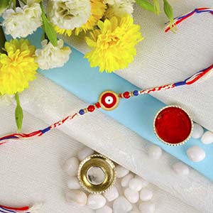 Red Evil Eye Rakhi