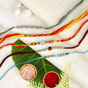 Elegant Designer Five Rakhi Set