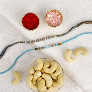 Pleasant Rakhi Set with Cashew Nuts