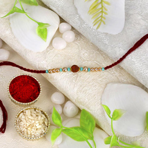 Five Rudraksha Fancy Rakhi For UK
