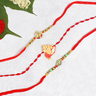 Set of Three Elegant Rakhis For UK