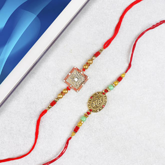 Delightful Two Set of Rakhis For UK