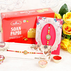 Kandha Sahib Rakhi Set with Sweet - Rakhi to London