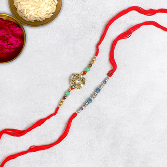 Charming Set of Two Rakhis For UK